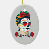 Frida Kahlo | El Día de los Muertos Keramisch Ornament (Achterkant)