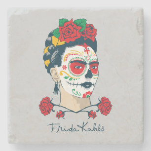 Frida Kahlo   El Día de los Muertos Stenen Onderzetter