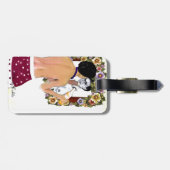 Frida Kahlo en el Espejo Portrait Bagagelabel (Achterkant horizontaal)