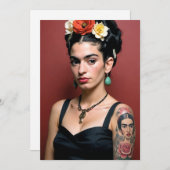 Frida Kahlo Feestdagenkaart (Voorkant / Achterkant)