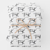Frida Kahlo "FK" Monogram Signature Pattern Inpakpapier Vel (In situ)