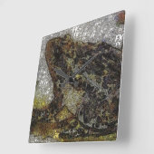 Frida Kahlo FK-stijl Kikkikkerschilfers Vierkante Klok (Hoek)