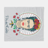 Frida Kahlo |  Floral Fleece Deken (Voorkant (Horizontaal))
