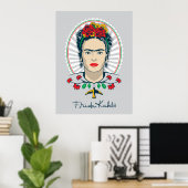 Frida Kahlo |  Floral Poster (Thuiskantoor)