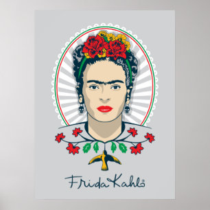 Frida Kahlo    Floral Poster