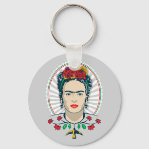 Frida Kahlo    Floral Sleutelhanger