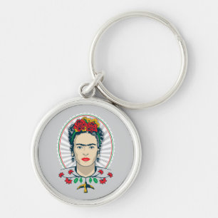 Frida Kahlo    Floral Sleutelhanger