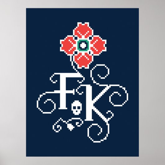 Frida Kahlo | Floral Tribute Poster (Voorkant)