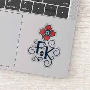 Frida Kahlo   Floral Tribute Sticker