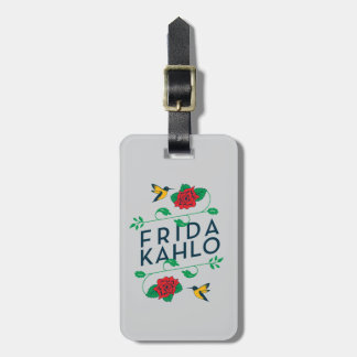 Frida Kahlo | Floral Typografie Bagagelabel