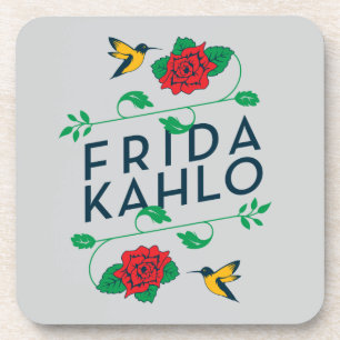 Frida Kahlo   Floral Typografie Bier Onderzetter