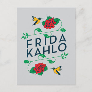 Frida Kahlo Floral Typografie Briefkaart