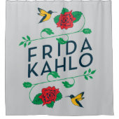 Frida Kahlo | Floral Typografie Douchegordijn (Voorkant)