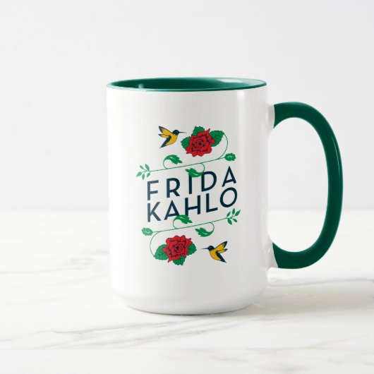 Frida Kahlo | Floral Typografie Mok (Rechts)