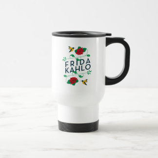 Frida Kahlo | Floral Typografie Reisbeker