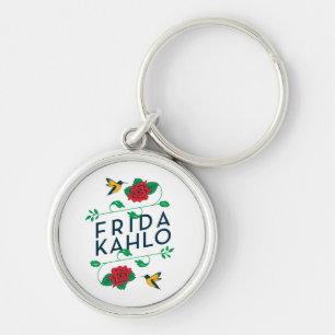 Frida Kahlo   Floral Typografie Sleutelhanger