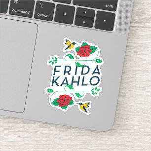 Frida Kahlo   Floral Typografie Sticker