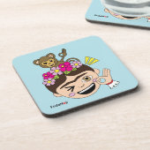 Frida Kahlo | FridaMoji - A OK Bier Onderzetter (Linkerzijde)