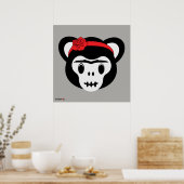 Frida Kahlo | FridaMoji - Dag van de dode aap Poster (Keuken)