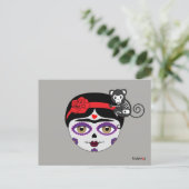 Frida Kahlo | FridaMoji - Dag van de dood Briefkaart (Staand voorkant)