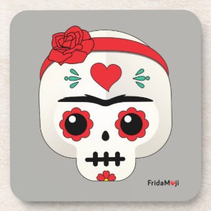 Frida Kahlo   FridaMoji - de Schedel van de Suiker Bier Onderzetter
