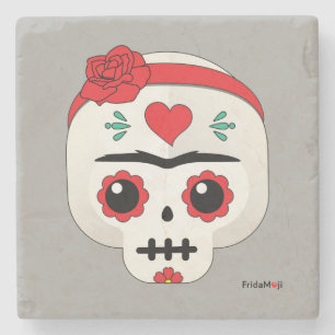 Frida Kahlo FridaMoji - de Schedel van de Suiker Stenen Onderzetter