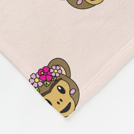 Frida Kahlo | FridaMoji - Monkey Fleece Deken (Hoek)