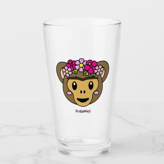 Frida Kahlo | FridaMoji - Monkey Glas (Voorkant)