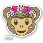 Frida Kahlo | FridaMoji - Monkey Sticker (Voorkant)
