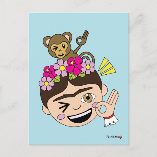 Frida Kahlo | FridaMoji - o.k. Briefkaart (Voorkant)