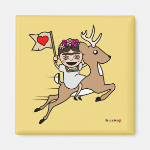 Frida Kahlo   FridaMoji - Reindeer Magneet