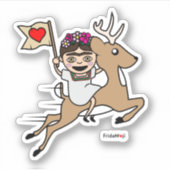 Frida Kahlo | FridaMoji - Reindeer Sticker (Voorkant)