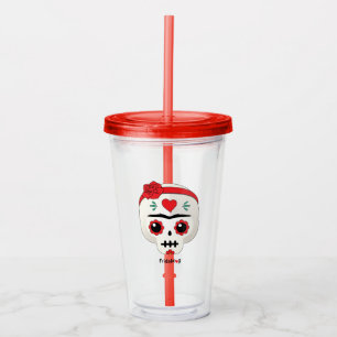Frida Kahlo   FridaMoji - Sugar Skull Acryl Drinkbeker