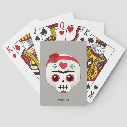 Frida Kahlo | FridaMoji - Sugar Skull Pokerkaarten (Achterkant)