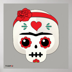 Frida Kahlo   FridaMoji - Sugar Skull Poster