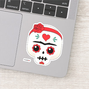 Frida Kahlo FridaMoji - Sugar Skull Sticker