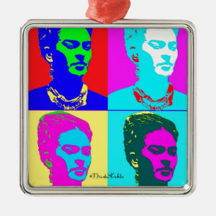 Frida Kahlo geïnspireerd portret Metalen Ornament