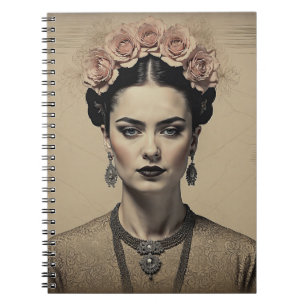 Frida Kahlo-geïnspireerde Vintage Notitieboek