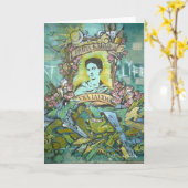 Frida Kahlo Graffiti Kaart (Gele Bloem)
