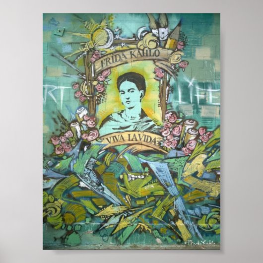 Frida Kahlo Graffiti Poster (Voorkant)