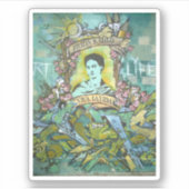 Frida Kahlo Graffiti Sticker (Voorkant)