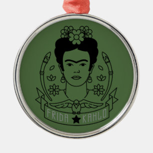 Frida Kahlo Heroína Metalen Ornament