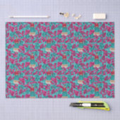 Frida Kahlo in Roze Bougainvillea Tissuepapier (Craft)