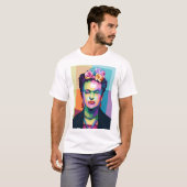 Frida Kahlo in WPAP T-shirt (Voorkant volledig)