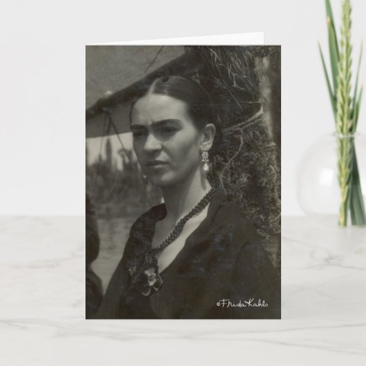Frida Kahlo in Zwarte Kaart (Voorkant)