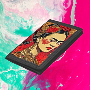 Frida Kahlo Inkpunk Elegance Portefeuille triplé