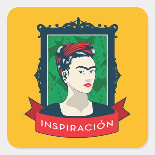 Frida Kahlo | Inspiron Vierkante Sticker (Voorkant)