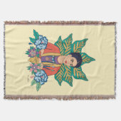 Frida Kahlo Kleurrijke Floral Graphic Deken (Voorkant)