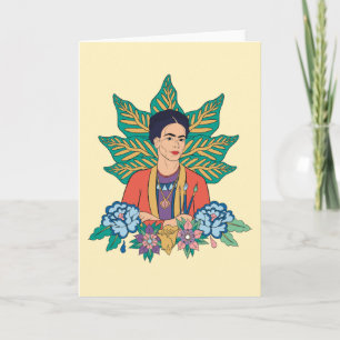 Frida Kahlo Kleurrijke Floral Graphic Kaart