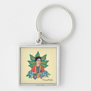 Frida Kahlo Kleurrijke Floral Graphic Sleutelhanger